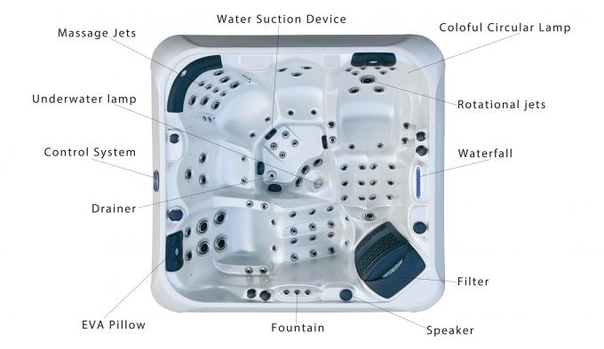 Wellness Spa Jacuzzii Outdoor Spa καυτές Tub Massage Spa σκάφες για 6 το πρόσωπο 0