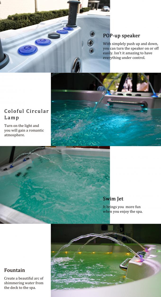 4m καυτή σκάφη μασάζ δινών Outdoor Swim Spa λιμνών με 6 καθίσματα 2
