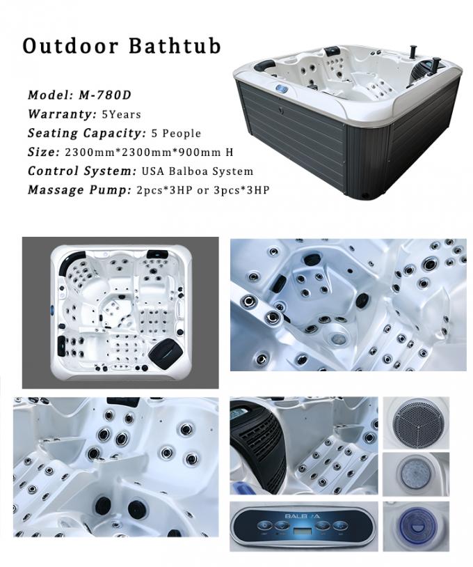 Wellness Spa Jacuzzii Outdoor Spa καυτές Tub Massage Spa σκάφες για 6 το πρόσωπο 1