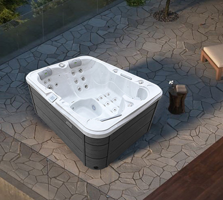 1 Lounge 2 θέσεις Λευκό εξωτερικό σπα Hot tub Μασάζ σπα μπανιέρες Whirlpools