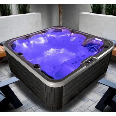 Εξωτερικό Ακρυλικό Ζεστό Κουπί Spa Προσαρμοσμένο Τζακούζι Εξωτερικό Σπα 6 Άτομα Μασάζ Σπα Ζεστό Κουπί Με Φως LED