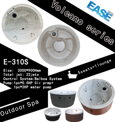5-6 άτομα Bluetooth Wi-Fi στρογγυλό ζεστό μπάνιο Spa Balbao 3kW θέρμανση