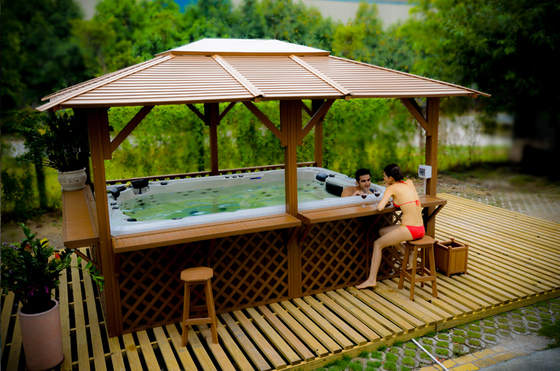 Πολυτέλεια 10 προσώπων ακρυλική πισινών Outdoor Swim Spa καυτή σκάφη με τις οδηγήσεις
