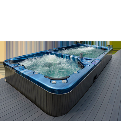 Πολυτέλειας υπαίθριος ατελείωτος δινών Dual Zone Swim Spa λιμνών κολυμπά τη λίμνη