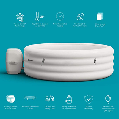Προσαρμοσμένο λογότυπο 6 Person Spa καυτή Tub Round Spa σκάφη για υπαίθριο