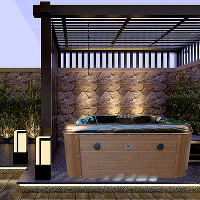 Εξωτερικό τζακούζι Ακρυλικό μασάζ Spa μπάνιο για 4 άτομα για χαλαρωτική υδροθεραπεία