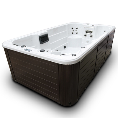 4 ακρυλικών White Endless Swimming Spa λιμνών μέτρα σκαφών Combo καυτών με 6 καθίσματα