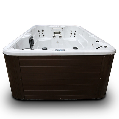 4 ακρυλικών White Endless Swimming Spa λιμνών μέτρα σκαφών Combo καυτών με 6 καθίσματα