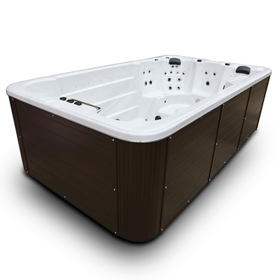 4 ακρυλικών White Endless Swimming Spa λιμνών μέτρα σκαφών Combo καυτών με 6 καθίσματα