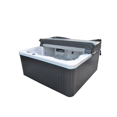 6 προσώπων τετραγωνική μορφής δινών Tubs White Marble Spa καυτή σκάφη με 45 αεριωθούμενα αεροπλάνα μασάζ