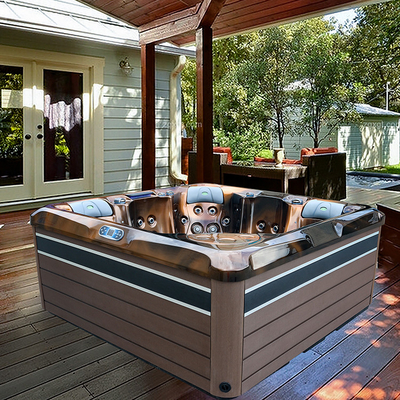 Εξωτερική κήπων Home Outdoor Acrylic Spa καυτή σκάφη με τα φω'τα και Bluetooth των οδηγήσεων