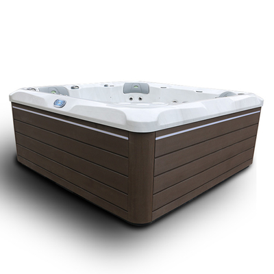 5 πρόσωπο λουξ Outdoor Hot Tub Spa με το φωτισμό ασφαλίστρου και έναν αναδρομικά φωτισμένο καταρράκτη