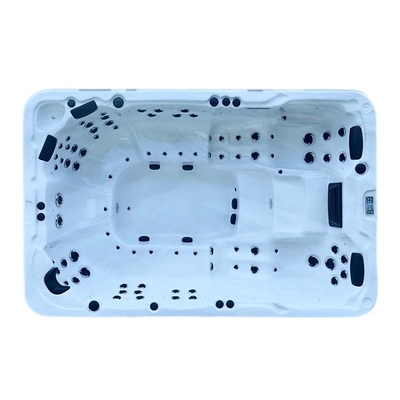 Πολυτέλεια 8 καθισμάτων BALBOA ατελείωτη πισίνα Acrylic Whirlpool Swim Spa υπαίθρια μασάζ