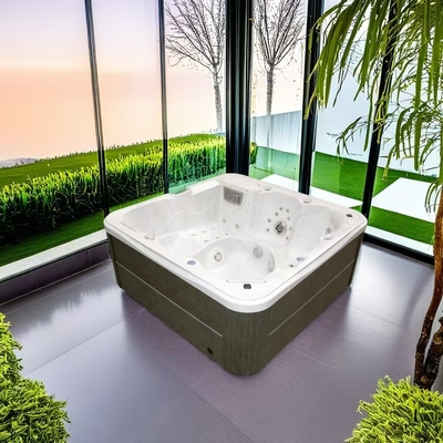 Ακρυλικό Whirlpool Spa Tub 6 άτομα εξωτερικό μασάζ ζεστή μπανιέρα για οικογενειακό πάρτι αναψυχής